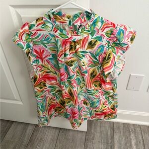 Colorful Floral Women's Blouse